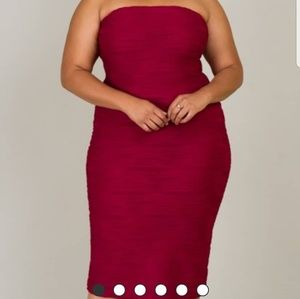 Burgundy dress